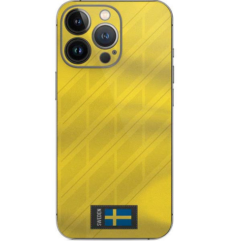 Sweden Soccer Flag iPhone 15 Pro Skin